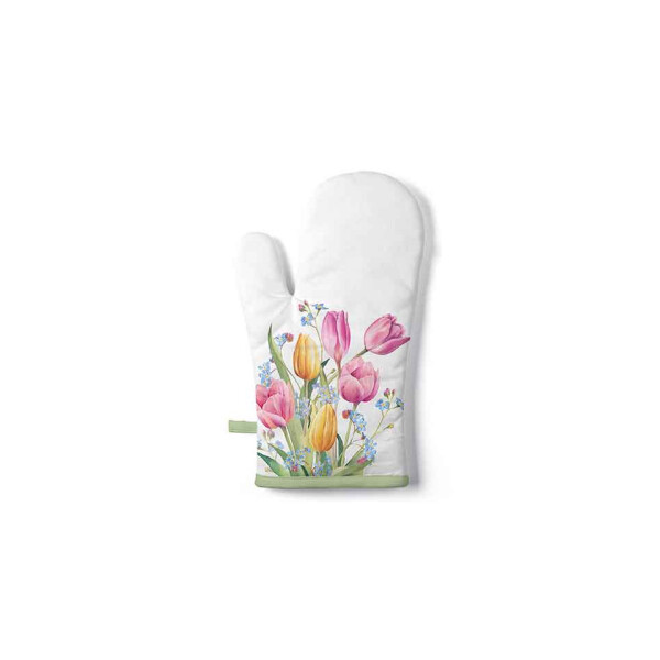 AMBIENTE Ofenhandschuh Tulips bouquet, 18 x 30 cm 16417030