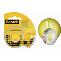 Scotch Handabroller mit doppelseitigem Klebeband, 12 mm x...