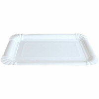 BY NATURE Pappteller, 13x20cm, 20 Stück, weiß