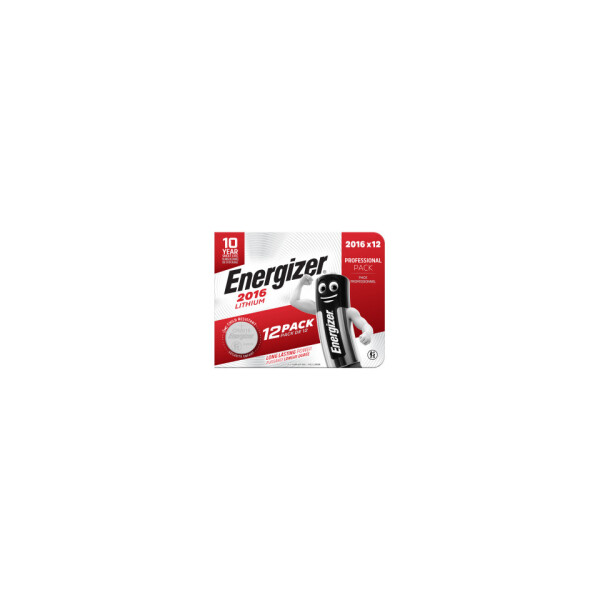 ENERGIZER Knopfzellen-Batterie Lithium CR2016, 12 St&uuml;ck E304263700