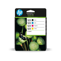 HP Lasertoner Rainbow Kit Nr. 924, 1 x 500 Seiten + 3 x...