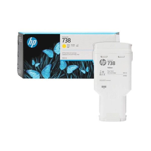 HP Inkjetpatrone Nr.738, 300 ml, gelb