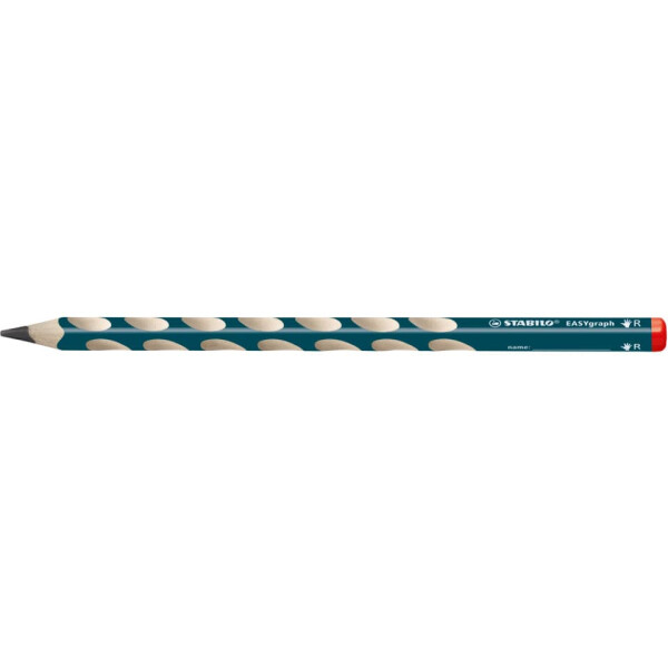 STABILO Bleistift EASYgraph Rechtshänder, 2B, petrol 322 2B