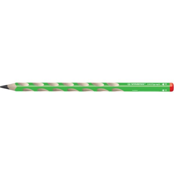 STABILO Bleistift EASYgraph Rechtshänder, 2B, grün 322 04-2B