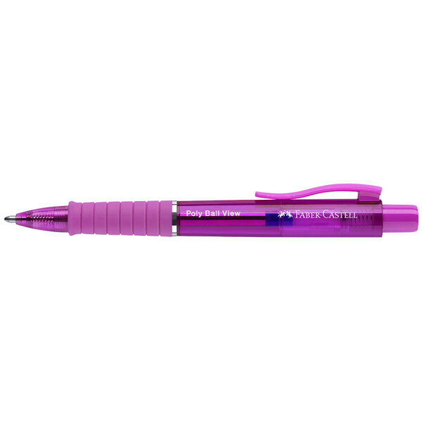 FABER-CASTELL Druckkugelschreiber POLY BALL VIEW, fuchsia