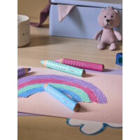 FABER-CASTELL Dreikant-Buntstift Grippy Pastell, 4er Etui