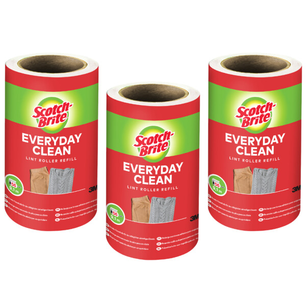 Scotch-Brite Ersatz-Fusselrolle Everyday Clean, 3er Pack
