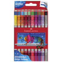 FABER-CASTELL Doppelfasermaler Glitzer, 20er Etui