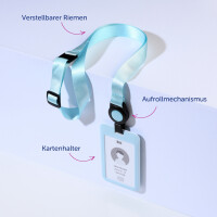 AVERY Ausweishalter mit Lanyard, pastellblau