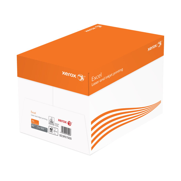 XEROX Excel Premiumpapier hochwei&szlig; A4 80g - 1 Karton (2.500 Blatt)