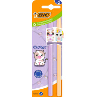 BIC Kugelschreiber Cristal Pastel Figurines, lila & rot