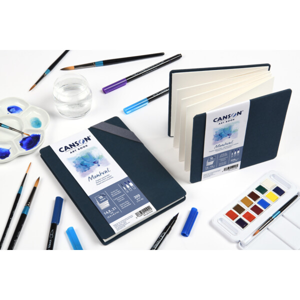 CANSON Skizzenbuch ART BOOK Montval Akkordeon, 150 x 150 mm