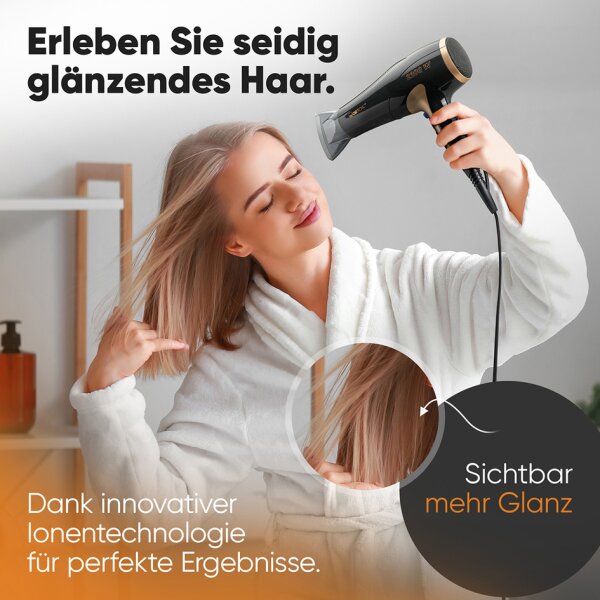 CLATRONIC Haartrockner HT 3661, schwarz kupfer