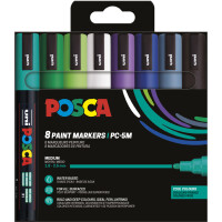 POSCA Pigmentmarker PC-5M, 8er Set Grüntöne