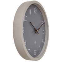NEXTIME Wanduhr Quarzuhr NXT ECO, Durchmesser: 300 mm, beige