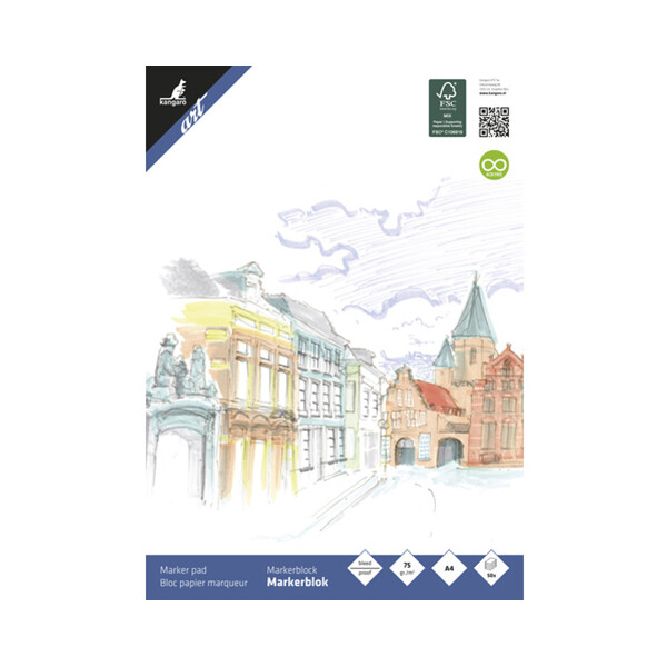 kangaro Künstlerblock Markerblock, DIN A3, 50 Blatt