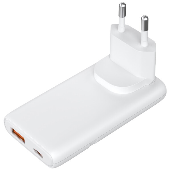 LogiLink Dual-USB GaN-Reiseladeger&auml;t, 65 Watt, extra schmal