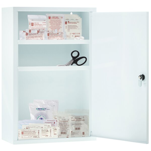 FIRST AID ONLY Erste-Hilfe-Schrank, Metall, wei&szlig;, unbest&uuml;ckt