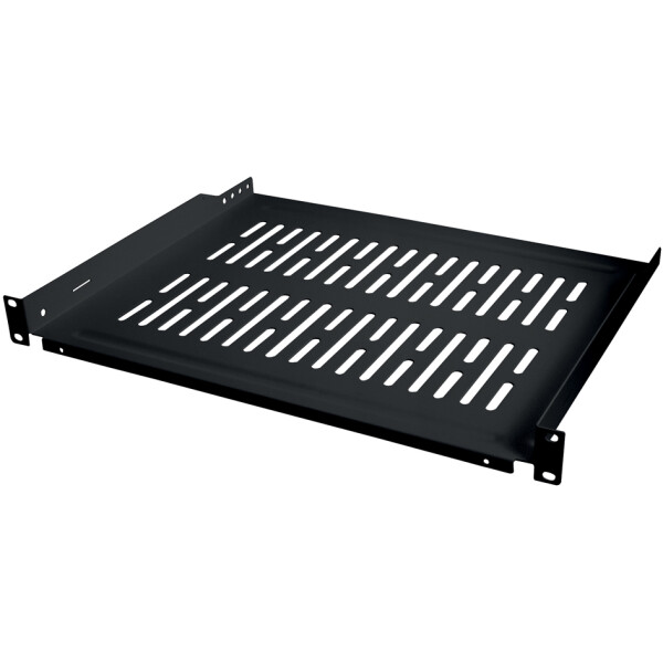 LogiLink 19" Fachboden, 1 HE, Festeinbau, (T)300 mm,schwarz