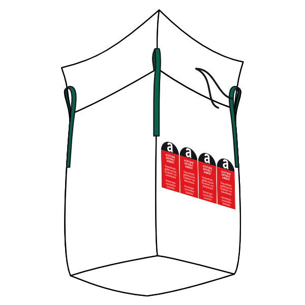 dm-folien Big Bag für Asbestentsorgung, 900 x 900 mm