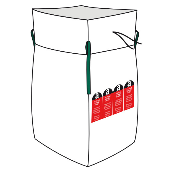 dm-folien Big Bag für Asbestentsorgung, 900 x 900 mm