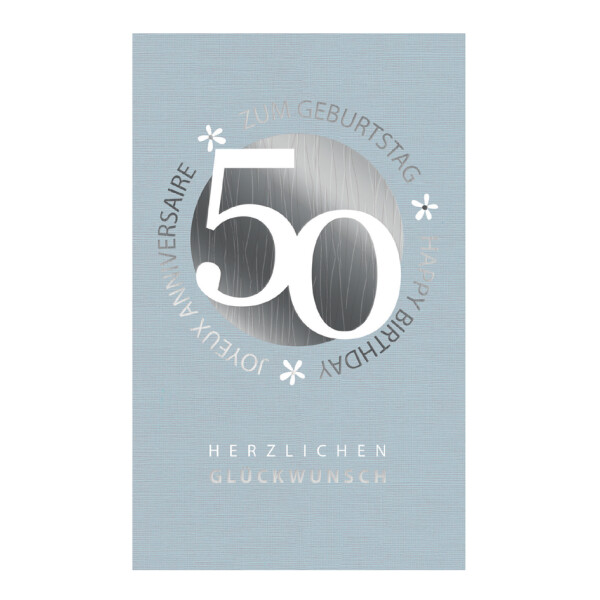 SUSY CARD Geburtstagskarte "Blümchen" - 70. Geburtstag