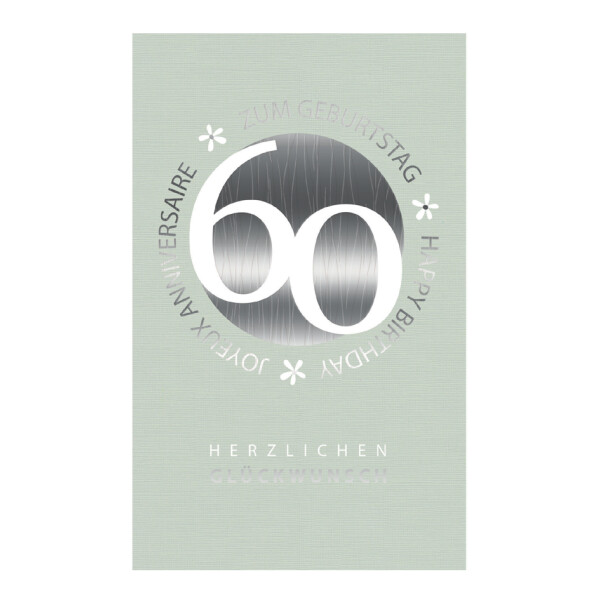 SUSY CARD Geburtstagskarte "Blümchen" - 50. Geburtstag