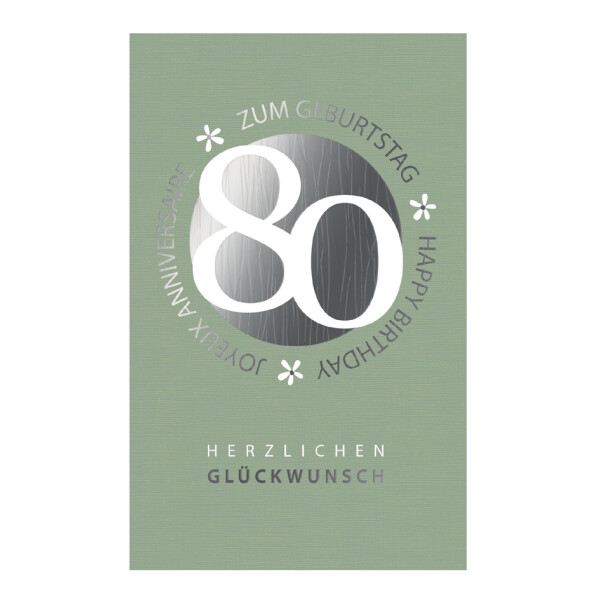 SUSY CARD Geburtstagskarte "Blümchen" - 40. Geburtstag