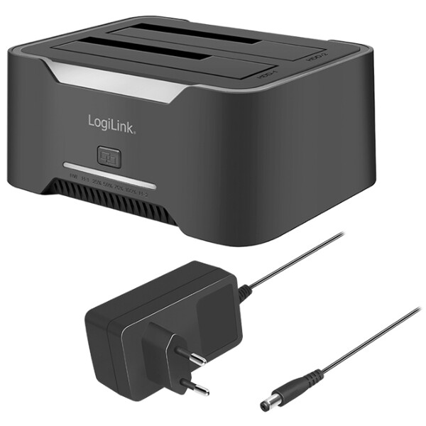 LogiLink USB 3.2 Dual Festplatten Docking Station, 2,5" 3,5"