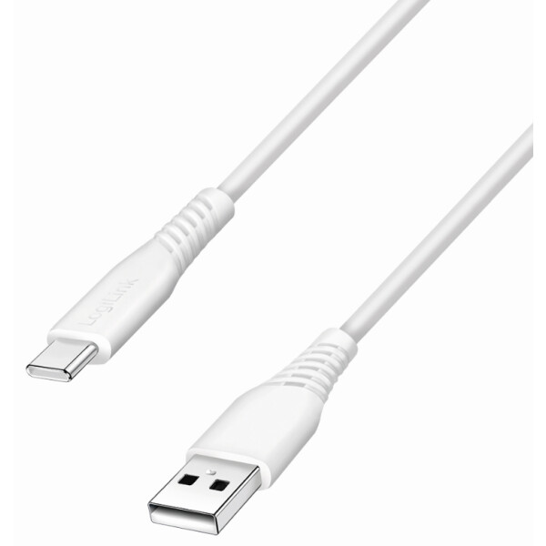 LogiLink USB 2.0 Kabel, USB-A - USB-C, 0,3 m, weiß