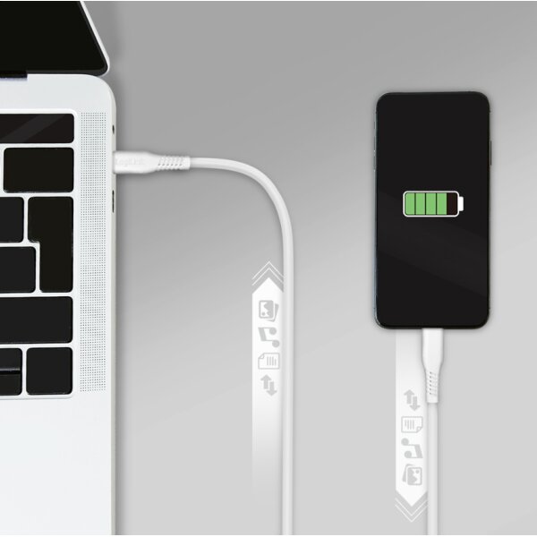 LogiLink USB 2.0 Kabel, USB-C - Micro USB-B, 2,0 m, wei&szlig;