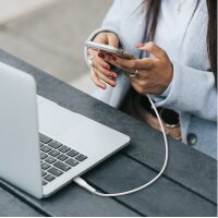 LogiLink USB 2.0 Kabel, USB-C - Micro USB-B, 1,0 m, weiß