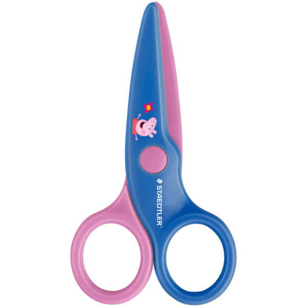 STAEDTLER Bastelschere Noris junior Peppa, rund, blau rosa
