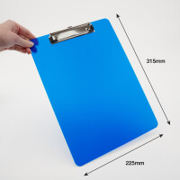 RAPESCO Klemmbrett, DIN A4, PP, transparent-blau