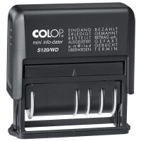 COLOP Wortbandstempel Mini-Info-Dater S 120 WD, schwarz