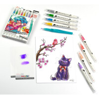 PentelArts Pinselstift Brush Sign Pen Twin "Manga"