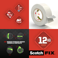 Scotch-FIX doppelseitiges Innenmontageband Extreme, 1,8 m