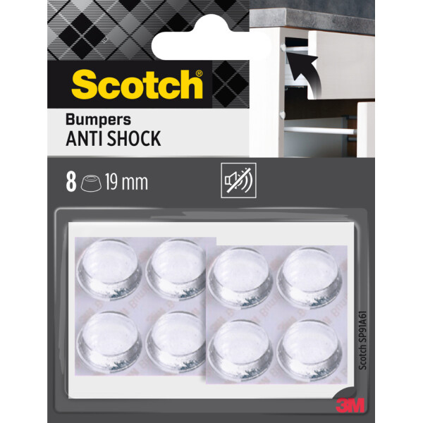Scotch Stoßabsorbierende Elastikpuffer, 21x21mm, transparent