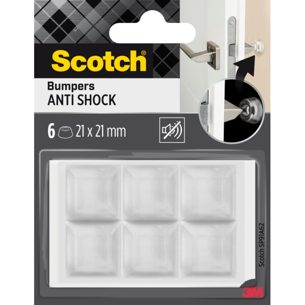 Scotch Stoßabsorbierende Elastikpuffer, 21x21mm, transparent