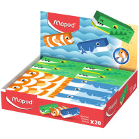 Maped Kunststoff-Radierer, Tier-Design, 20er Display