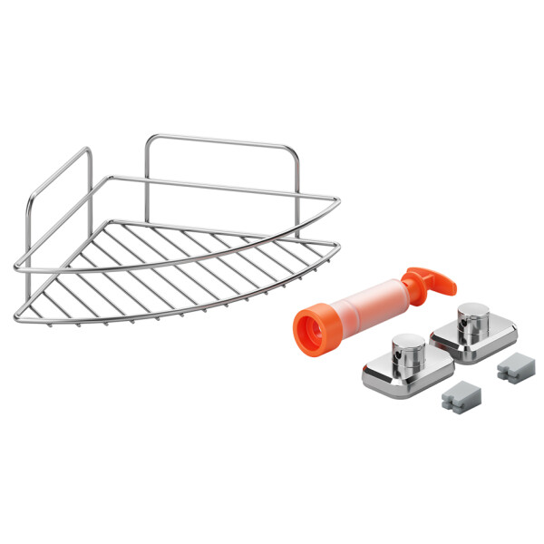 metaltex Eckregal Reflex LUXY &amp; VacuumFix, silber