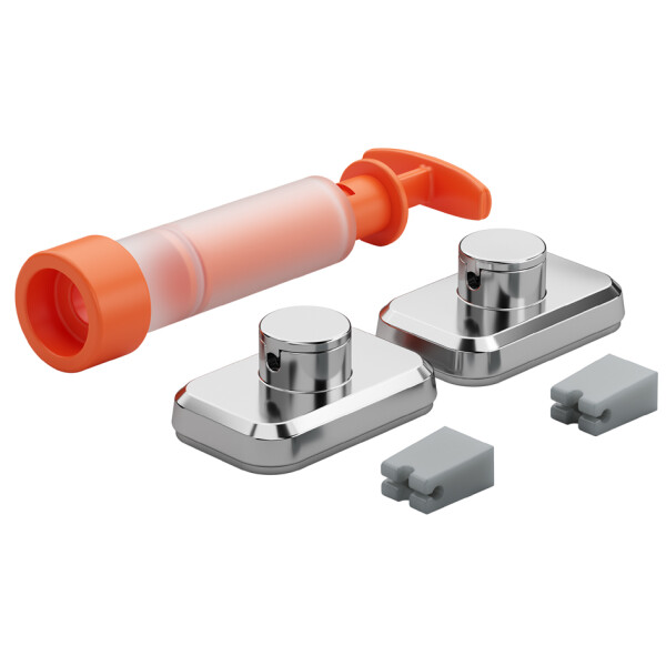 metaltex Befestigungs-System VacuumFix, Haken-Set chrom