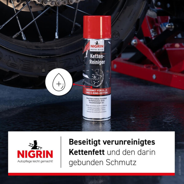 NIGRIN MOTO-BIKE Ketten-Reiniger, 500 ml Spr&uuml;hflasche