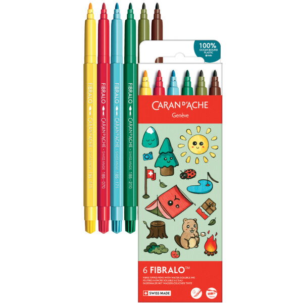 CARAN DACHE Fasermaler FIBRALO KAWAII Monsters, 6er Set