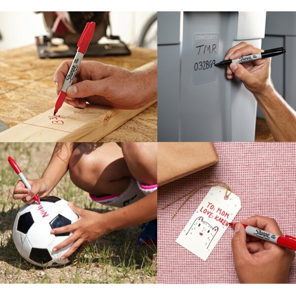 Sharpie Permanent-Marker FINE, Solar Flare Red