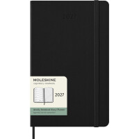 MOLEKSINE Buchkalender 2027, Wochen, XL, Hardcover, schwarz