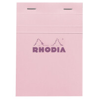 RHODIA Notizblock No. 13, DIN A6, kariert, rosa