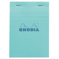 RHODIA Notizblock No. 13, DIN A6, kariert, azurblau