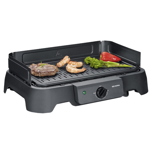SEVERIN Tischgrill PG 8595, mit Grillplatte, schwarz