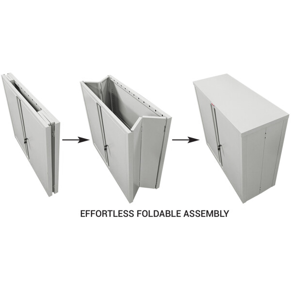 phoenix Aktenschrank SCF0891GGK, faltbar, hellgrau